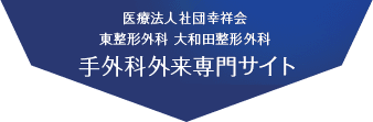 医療法人社団幸祥会 東整形外科 大和田整形外科 手外科外来 専門サイト